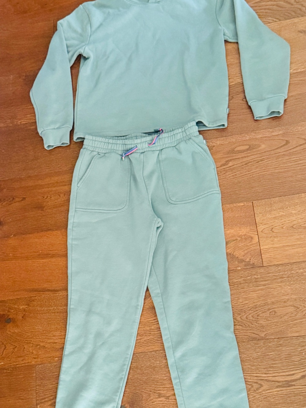 Mondetta Kids Mint Green Matching Sweat Set - Pull-On Joggers & Top